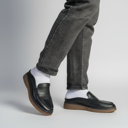 Sabot Médical en Cuir Grainé Original – Confort & Élégance