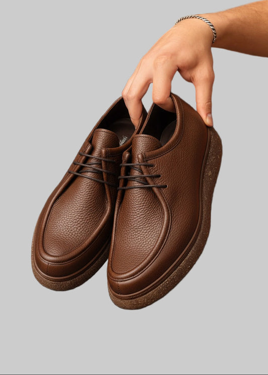 Derby ComfortStep – Cuir Grainé & Semelle Ultra-Légère