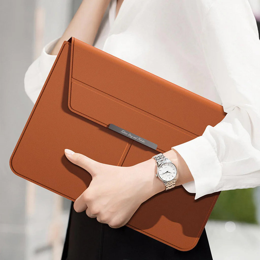 Pochette Ordinateur en Cuir Multifonction – Élégance et Praticité
