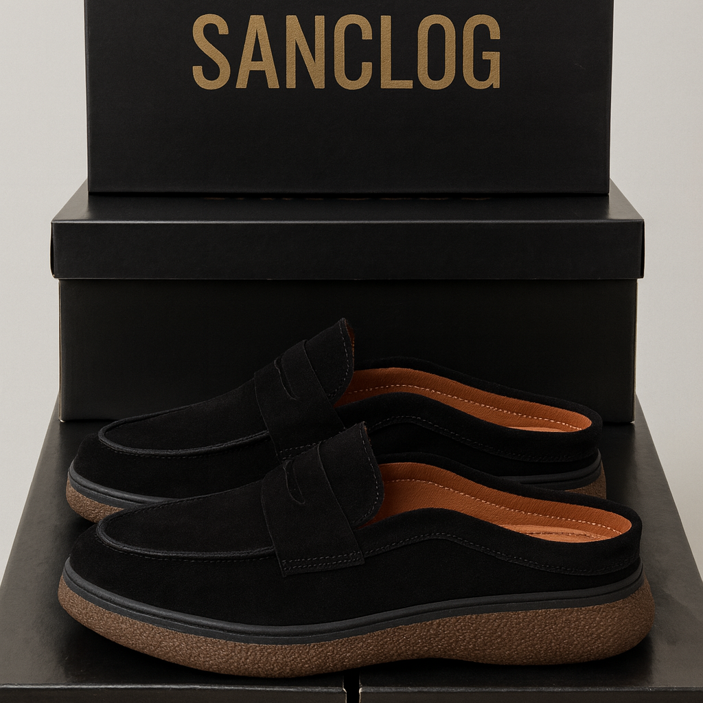 Sabot-Mocassin Médical pour Homme-Noir