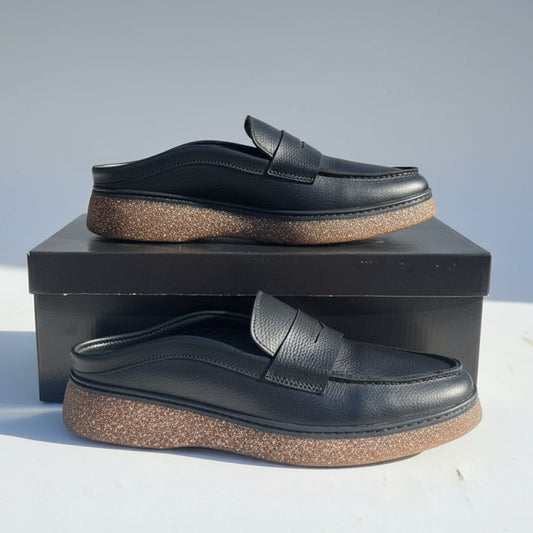 Sabot Médical en Cuir Grainé Original – Confort & Élégance