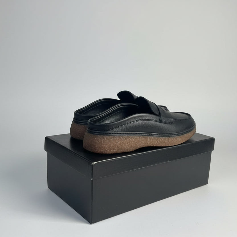 Sabot Médical en Cuir Grainé Original – Confort & Élégance