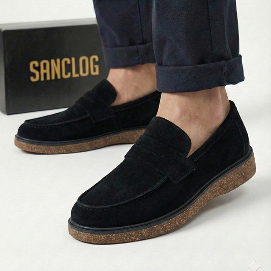 Mouccasin SANCLOG en Daim Avec Une Semelle Medical