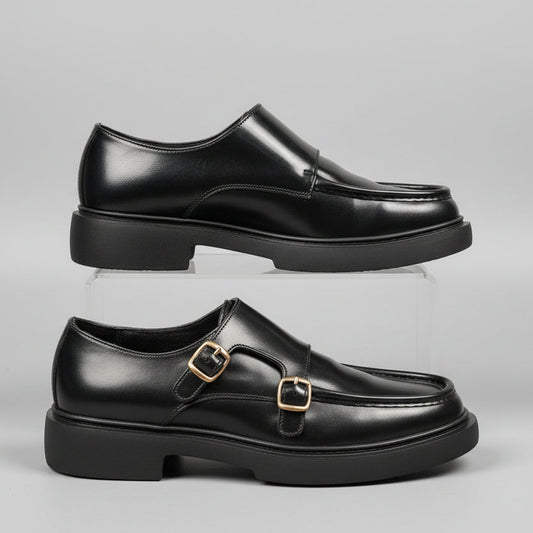 Chaussures Élégantes en Cuir Premium-Double Boucle .