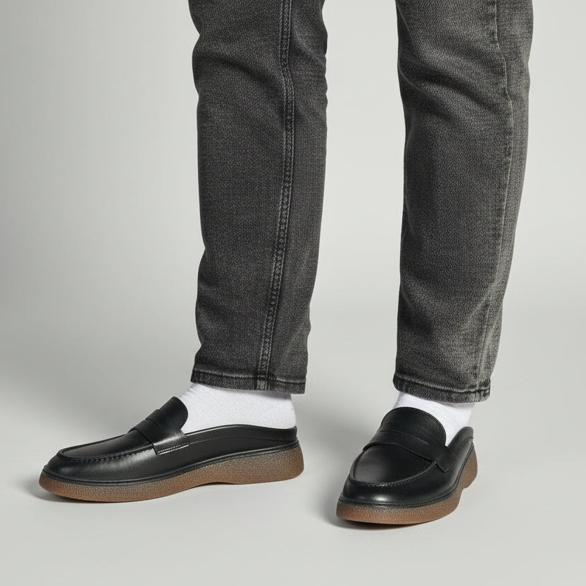 Sabot Médical en Cuir Grainé Original – Confort & Élégance