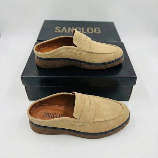Sabot-Mocassin Médical pour Homme-Biege