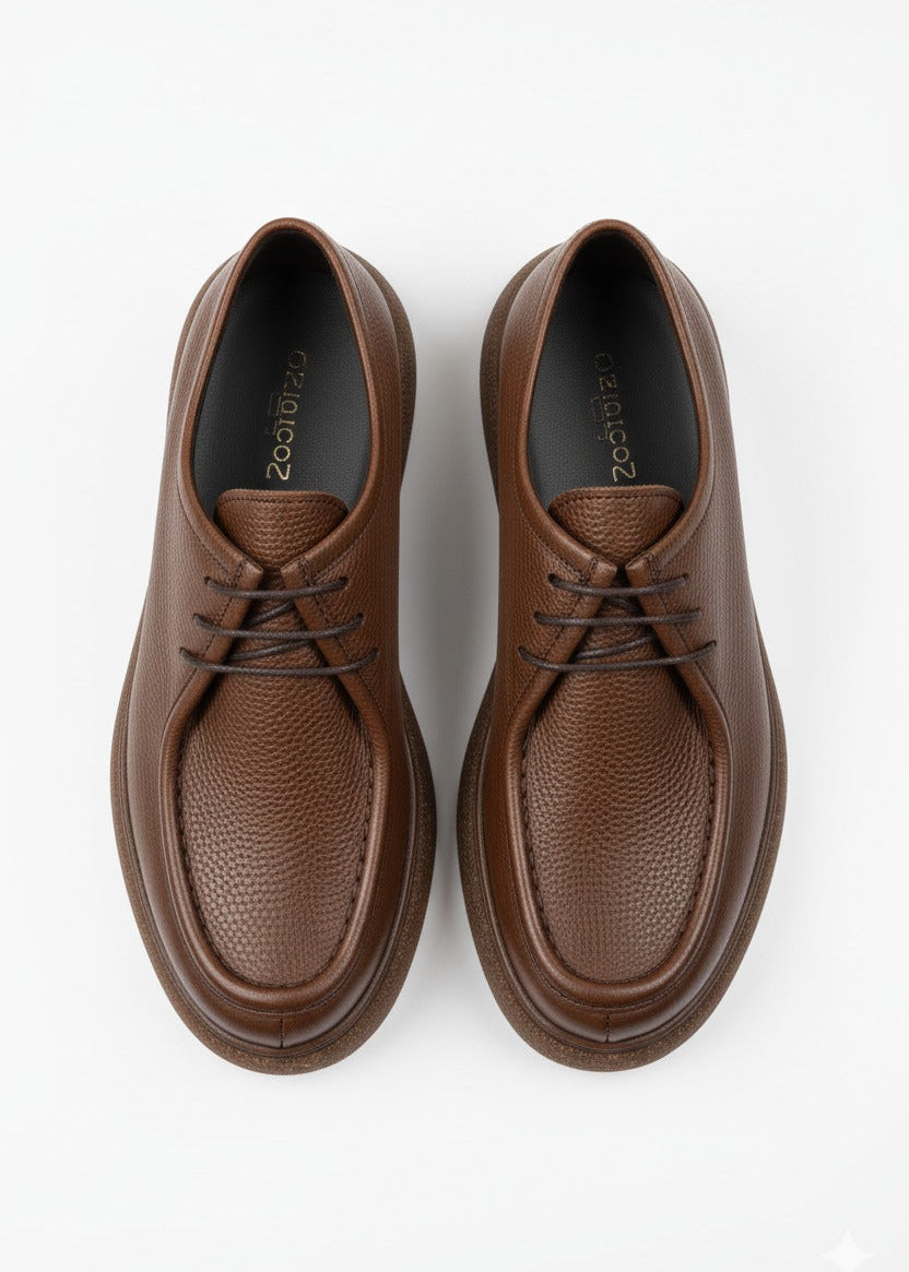 Derby ComfortStep – Cuir Grainé & Semelle Ultra-Légère