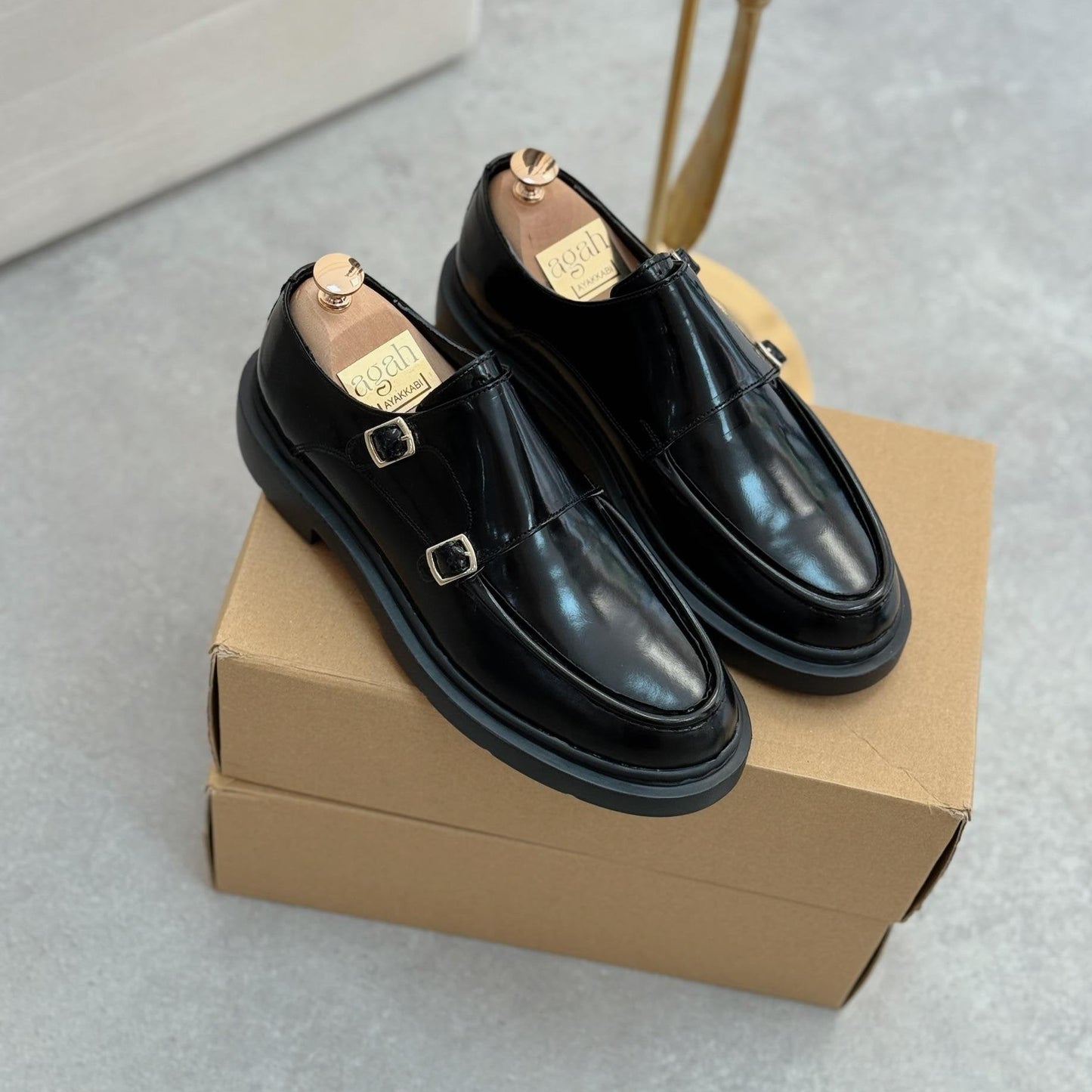 Chaussures Élégantes en Cuir Premium-Double Boucle