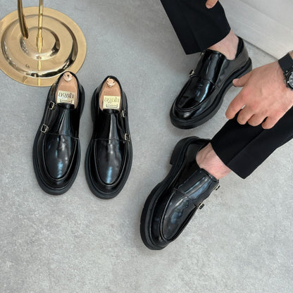 Chaussures Élégantes en Cuir Premium-Double Boucle