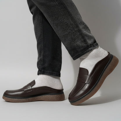 Sabot Médical en Cuir Grainé Original – Confort & Élégance