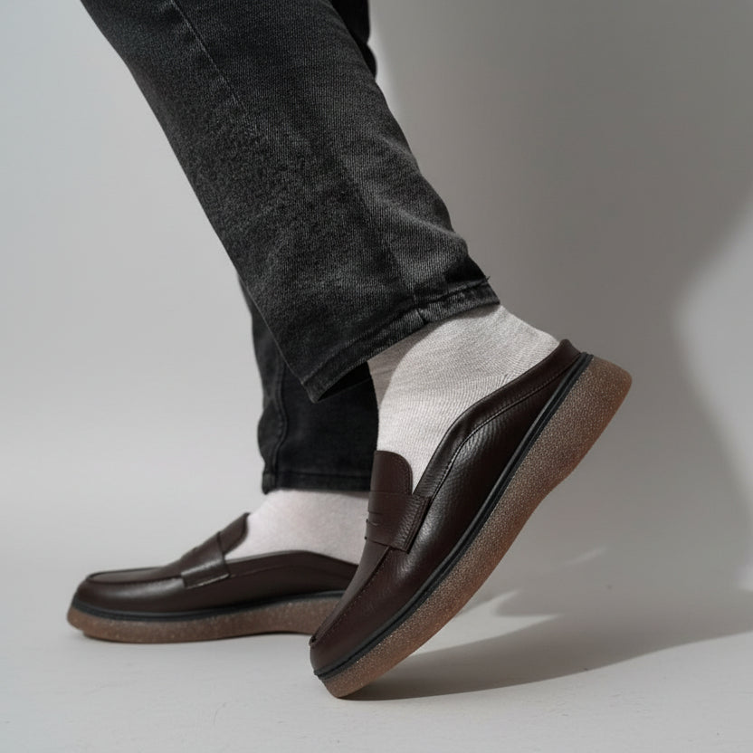 Sabot Médical en Cuir Grainé Original – Confort & Élégance