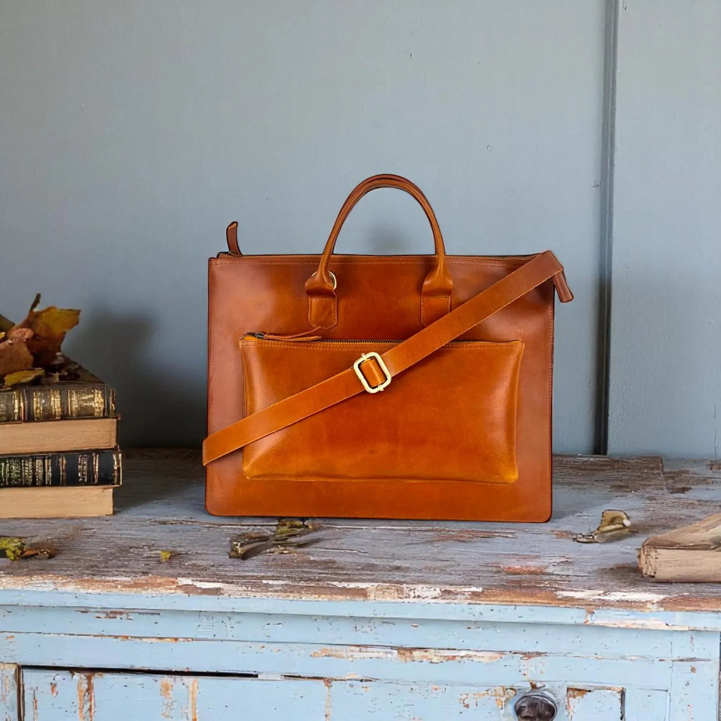 Sacoche en cuir personnalisée pour ordinateur portable