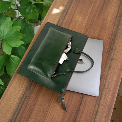 Sacoche en cuir personnalisée pour ordinateur portable