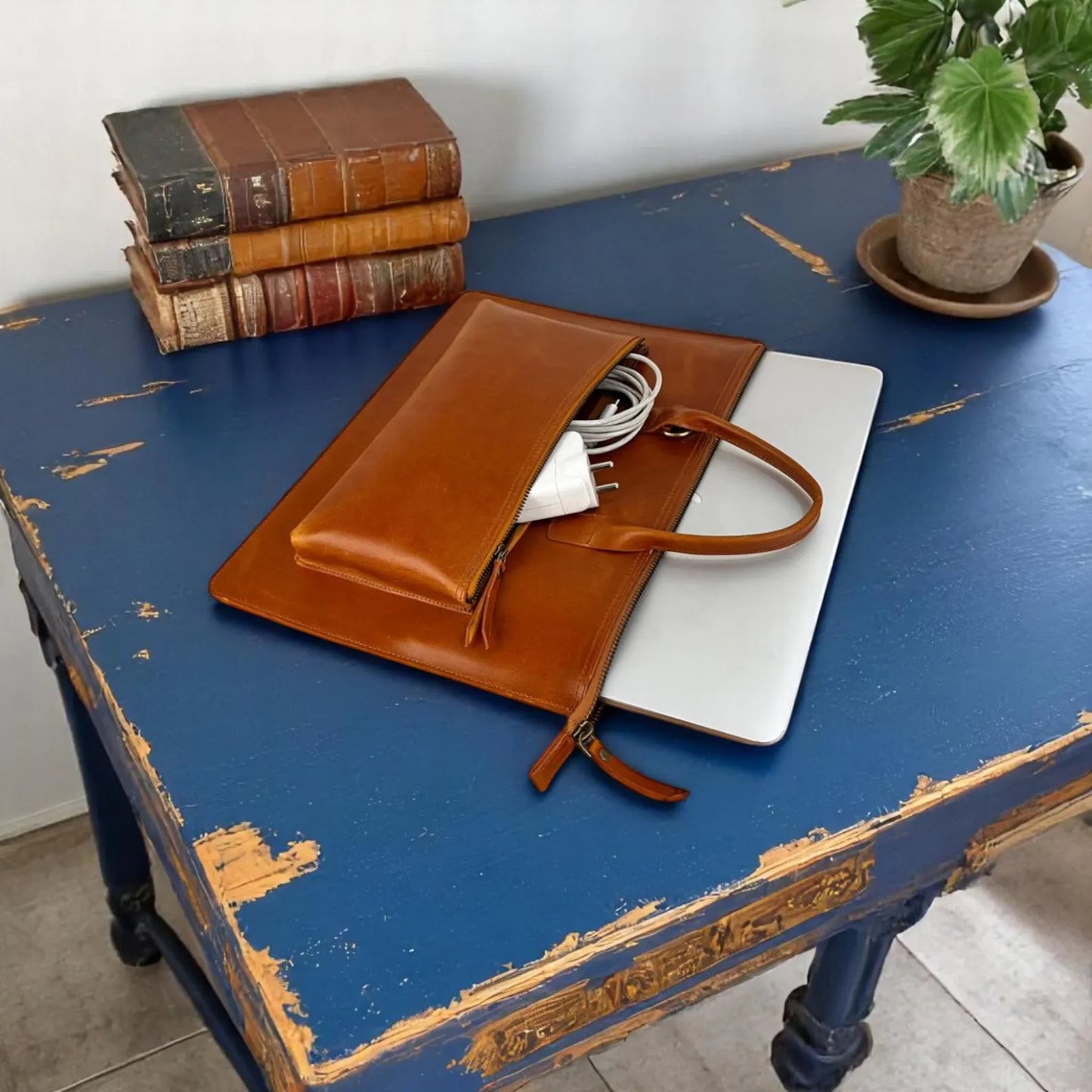 Sacoche en cuir personnalisée pour ordinateur portable