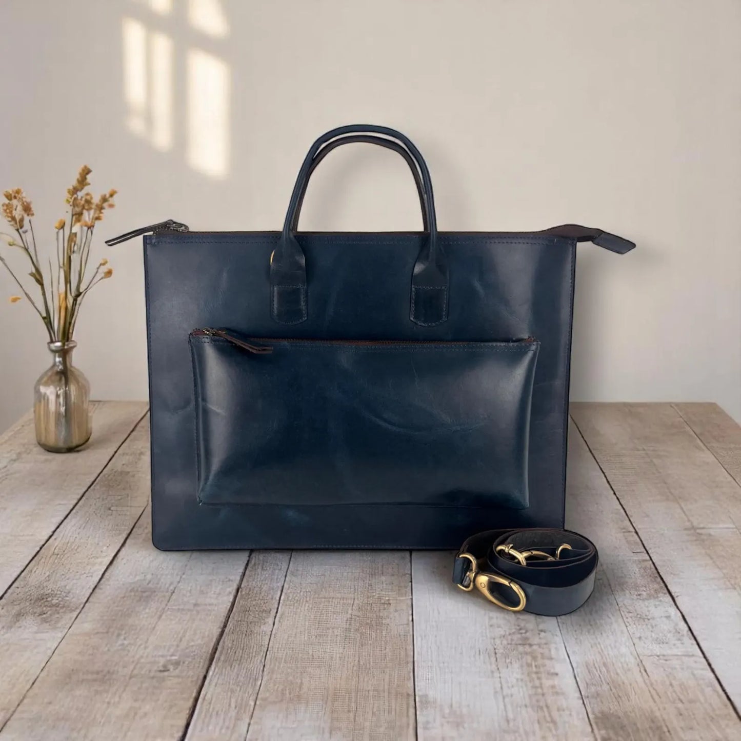 Sacoche en cuir personnalisée pour ordinateur portable